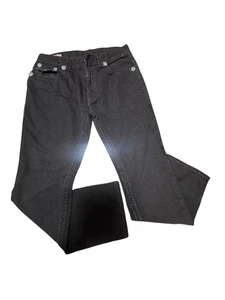 True Religion Jeans Men 36 (34x31) Black  Relaxed Straight Denim See Pictures - Picture 1 of 11