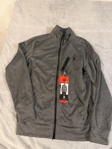 Spyder Active Herrenjacke mit durchgehendem Reißverschluss grau Größe Medium neu mit Etikett Artikel # 1628546 Prow = B - Bild 1 von 15