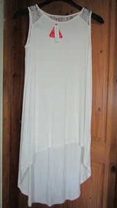 ladies cream dress with lace & dipped hem from Definitions size 18,bnwt - Picture 1 of 2