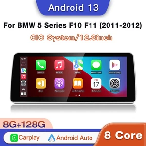 12.3" Android Wireless Carplay GPS WIFI Auto Nachrüstung Für BMW 5er F10 F11 CIC - Picture 1 of 12