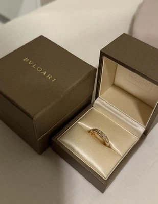 Anillo Bvlgari Serpenti víbora diamante y madreperla banda oro rosa 18K talla 50 Foto 1 de 3