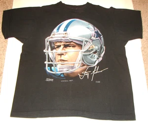 Vintage Dallas Cowboys 1994 Troy Aikman NFL Salem Sportswear Big Face T-SHIRT XL - Bild 1 von 7