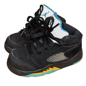 Größe 7c Jordan 5 Retro Mid Aqua 440890-047 .schwarz gelb türkis - Bild 1 von 9