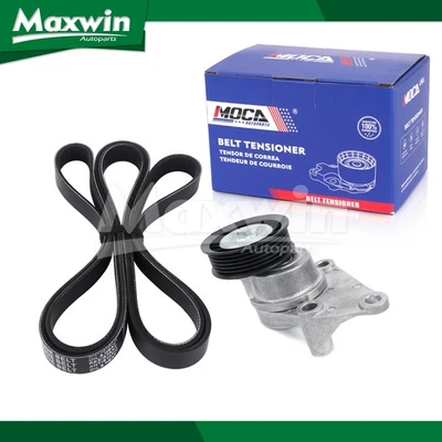 Комплект компонентов ремня Serpentine подходит для Chevrolet Avalanche Silverado GMC Sierra Yukon - Изображение 1 из 4