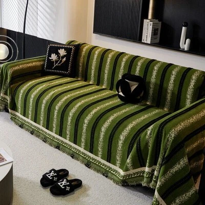 Cream Wind Cotton Sofa Pad – Four-Season Quilted Non-Slip Cover - Image 1 of 4