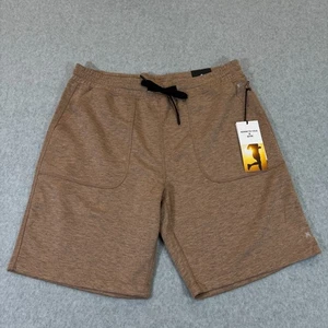 Kenneth Cole Tech Jogger Shorts Men's L Canyon Clay Heather Wicking UPF Gym NWT - Picture 1 of 18