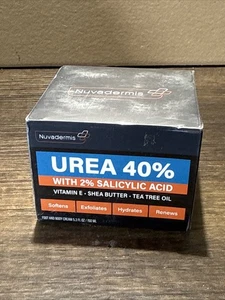 NUVADERMIS UREA 40% with 2% Salicylic Acid Vit E Shea Butter TeaTree Oil 5.3oz - Picture 1 of 2