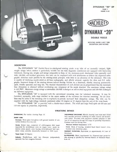 Medical Equipment Brochure - Machlett - Dynamax 20 - X-Ray Tube - c1953 (PH04) - Bild 1 von 1