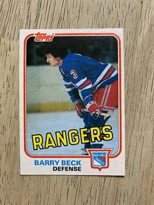 1981-82 Topps Hockey #3 BARRY BECK New York Rangers - Image 1 of 2