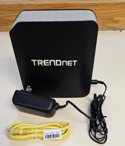 TRENDNET TEW-818DRU DUAL BAND 4 PORT WIRELESS ROUTER With adapter Yellow Cat-5 - Picture 1 of 3
