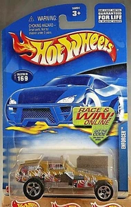 Hot Wheels Mainline/Collector #169 2002 Enforcer dorado con base sin pintar con 5 radios - Imagen 1 de 4