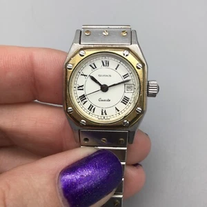 Vintage Birks Watch Women 24mm Silver Tone Date Swiss Made New Battery 5.25" - Picture 1 of 15