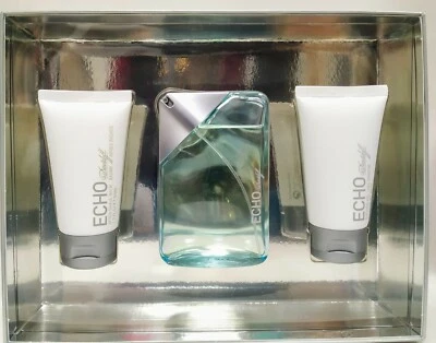 SET REGALO DAVIDOFF ECHO DA UOMO EAU TOILETTE 50 ML + GEL + 50 ML DOPO LA BARBA - Immagine 1 di 3