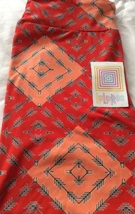 Lularoe TC Tall Curvy Leggings Red Peach Black Arrows Diamonds Unicorn Pants New - Picture 1 of 7