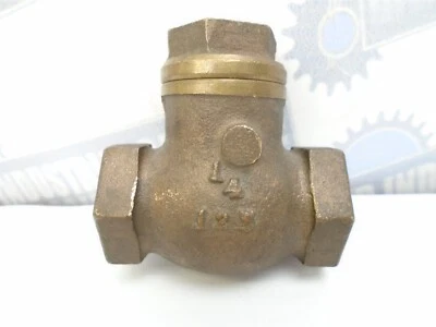 NEWMANS - 1/4" - T Swing Check Valve REPLACEABLE DISC - 125 PSI - (NEW) - Image 1 of 4