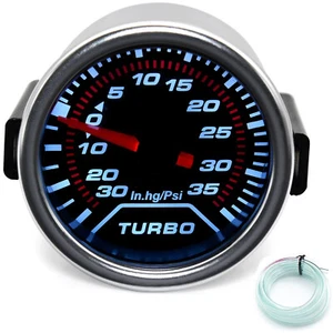 2'' 52mm Universal Digital LED Turbo Boost Meter Gauge Smoke Tint Lens Psi - Picture 1 of 14
