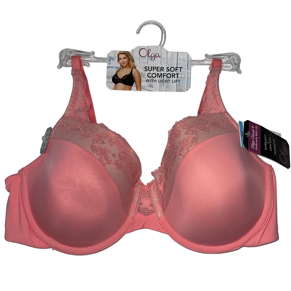 Sujetador Olga con aros elevación de encaje cómodo paneles de malla trasera nube 9 figura completa GF7961 Foto 1 de 4