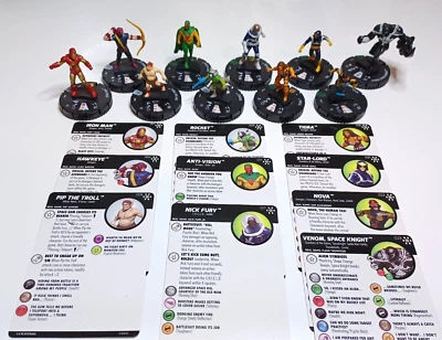 Heroclix: Avengers Infinity - 10 figure lot (Nick Fury, Tigra, Venom, Vision) - Image 1 of 2