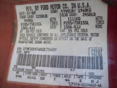 Used Fuel Injection Throttle Body fits: 1989 Ford Bronco ii Throttle Valve Assem Foto 1 de 4