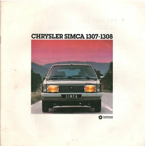 Catalogue prospekt brochure Chrysler Simca 1307 / 1308 1978 NL - Picture 1 of 3