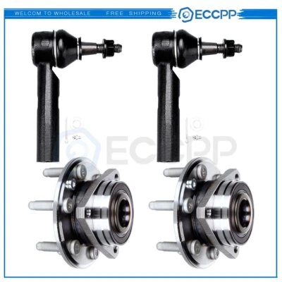 Conjunto de buje y cojinete de rueda delantera de 4 piezas extremos de varilla de amarre aptos para Cadillac Srx Foto 1 de 4