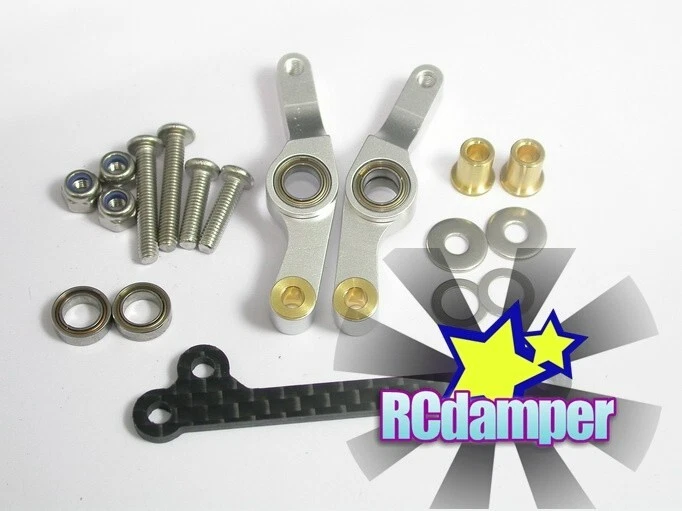 ALUMINUM BEARING STEERING ASSEMBLY SET S FOR TAMIYA 1/10 TA03 TA 03 - Image 1 of 1