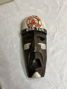 BOSTON RED SOX MLB BASEBALL LOGO TRIBAL MASK (RARE) - Picture 1 of 7