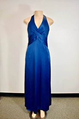 Vestido de Noche Largo BCBG Maxazria Azul Mancha Talla 4 En Oferta Foto 1 de 4