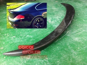Carbon Fiber BMW 04~08 E63 6-series coupe V type trunk spoiler ◎ - Picture 1 of 3