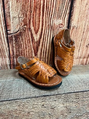 Baby/ Boy Walker Genuine Leather Sandals Artesanal Huarache de Piel para Nino - Image 1 of 4
