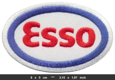 ROYAL GARMENT ESSO Aufnäher Aufbügler Patches Tankstelle Öl Benzin Motorsport Rennsport