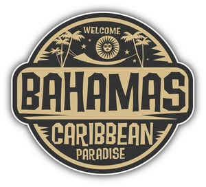 Bahamas Caribbean Paradise Car Bumper Sticker Decal 5" x 5" - Picture 1 of 1
