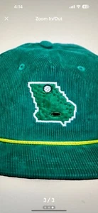 New Official League Masters Caddy Cord Hat. Augusta Green. Adjustable - Picture 1 of 6