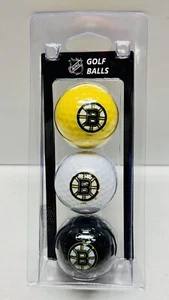 NHL Boston Bruins Yellow White Black Three Ball  Golf Ball Pack - NEW!!! - Picture 1 of 4