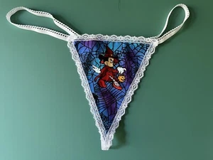 Womens MINNIE MOUSE Halloween Disney Costume Gstring Thong Underwear - Picture 1 of 1