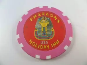Vintage PHARAOHS CASINO HOLIDAY INN $5 Casino Chip Nicaragua - Picture 1 of 1