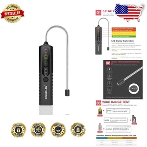 Car Brake Fluid Tester - High Precision Sensor - 9 LED Auto Diagnostic Tool - Foto 1 di 10