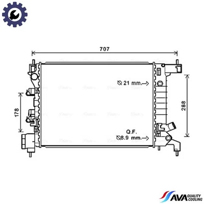 RADIATOR ENGINE COOLING CTA2047 FOR CHEVROLET A 14 XER/LDD 1.4L LDC/LWD 1.2L - Image 1 of 4