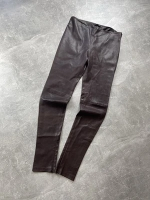 Balenciaga Leather Burgundy Women’s 40 Leggings Skinny Trousers Pants Made in FR - Image 1 of 4
