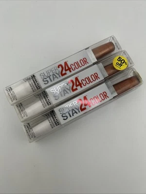 Maybelline PACK de 3 Super Stay 24, lápiz labial líquido de 2 pasos, brillo de cobre 910 Foto 1 de 2