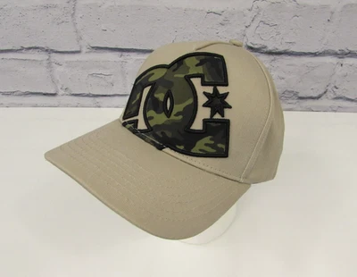 New DC SHOES Skateboard Apparel Beige/Camo Logo Snapback Adjustable Hat - Image 1 of 4