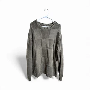 Lucky Brand Herren XL olivgrün Baumwolle Blockstrick Pullover Strukturpullover  - Bild 1 von 7