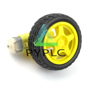 1pcs Arduino smart Car Robot Plastic Tire Wheel with DC 3-6v Gear Motor - Picture 1 of 2