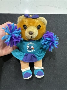 Vintage 1994 NBA Play By Play  Charlotte Hornets Cheerleader  Teddy Bear 9" - Picture 1 of 2