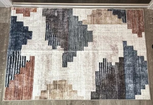Moderne Abstrakte Teppiche für Eingang 2X3, Waschbar Küchenteppich Rutschfest Weich Klein - Bild 1 von 5