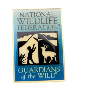 National Wildlife Federation Anstecknadel Pinback Wildtiere Hirsch Elch Wolf - Bild 1 von 4