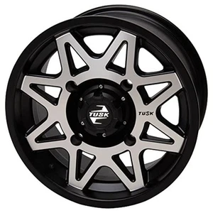 4/156 Tusk Tintic Wheel 15x7 5.0 + 2.0 Machined/Black For Kawasaki Teryx KRX - Picture 1 of 7