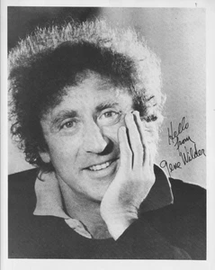 GENE WILDER HAND SIGNED 8"X10"B&W PHOTO w/LETTER "A NICE COLLECTABLE" - Picture 1 of 2