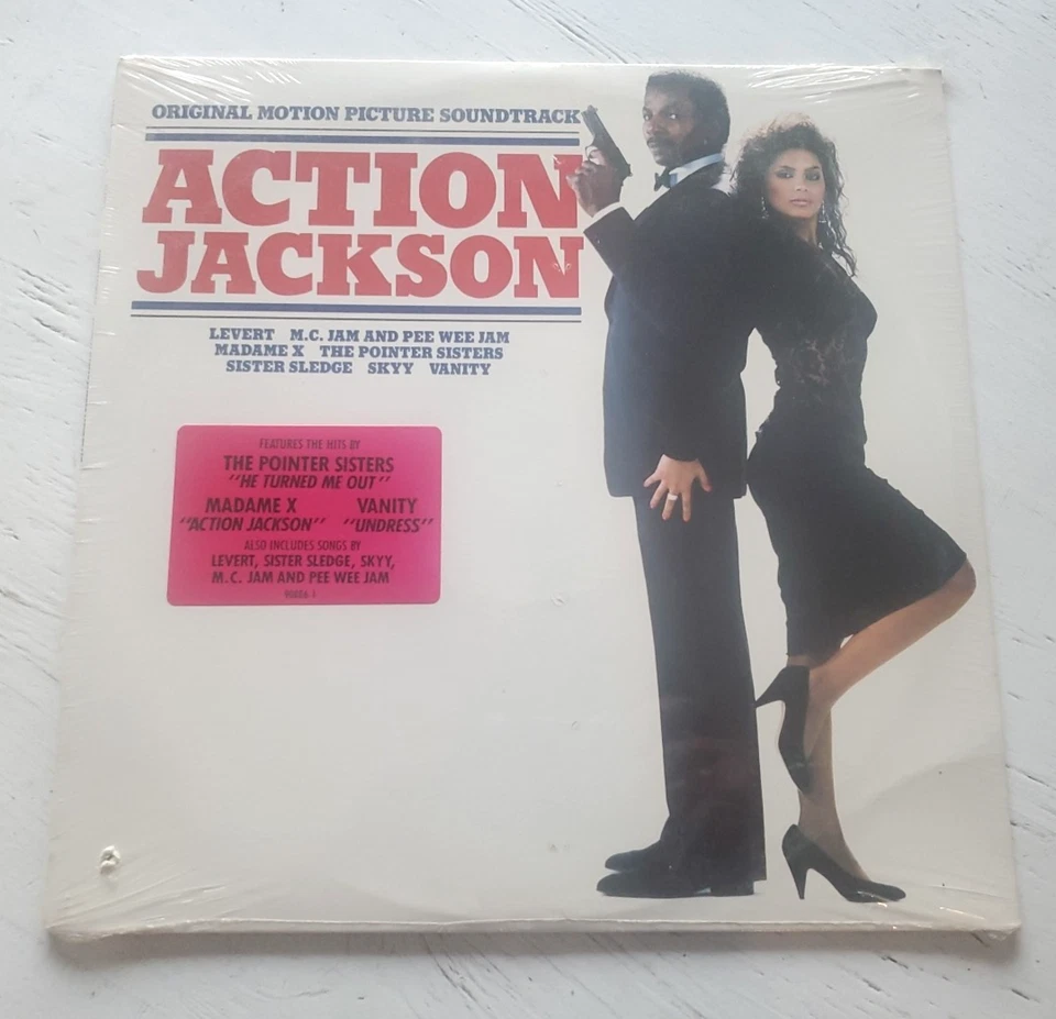 ACTION JACKSON Carl Weathers Pointer Sisters Sealed 1988 Soundtrack LP Album - Image 1 of 4