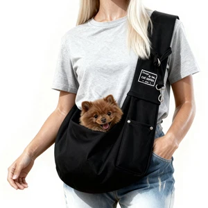 Borsa Trasportino Animali Cani e Gatti Rete Cuccioli Zaino Tracolla Viaggio - Foto 1 di 12